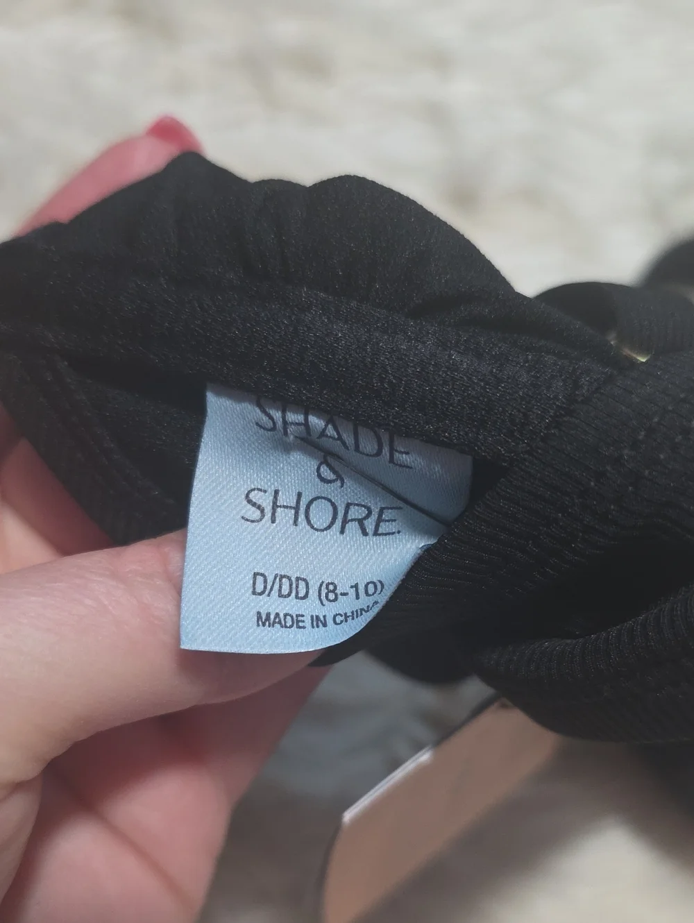 NWT  Shade & Shore Ribbed Tab Bralette Top- D/DD (8-10)